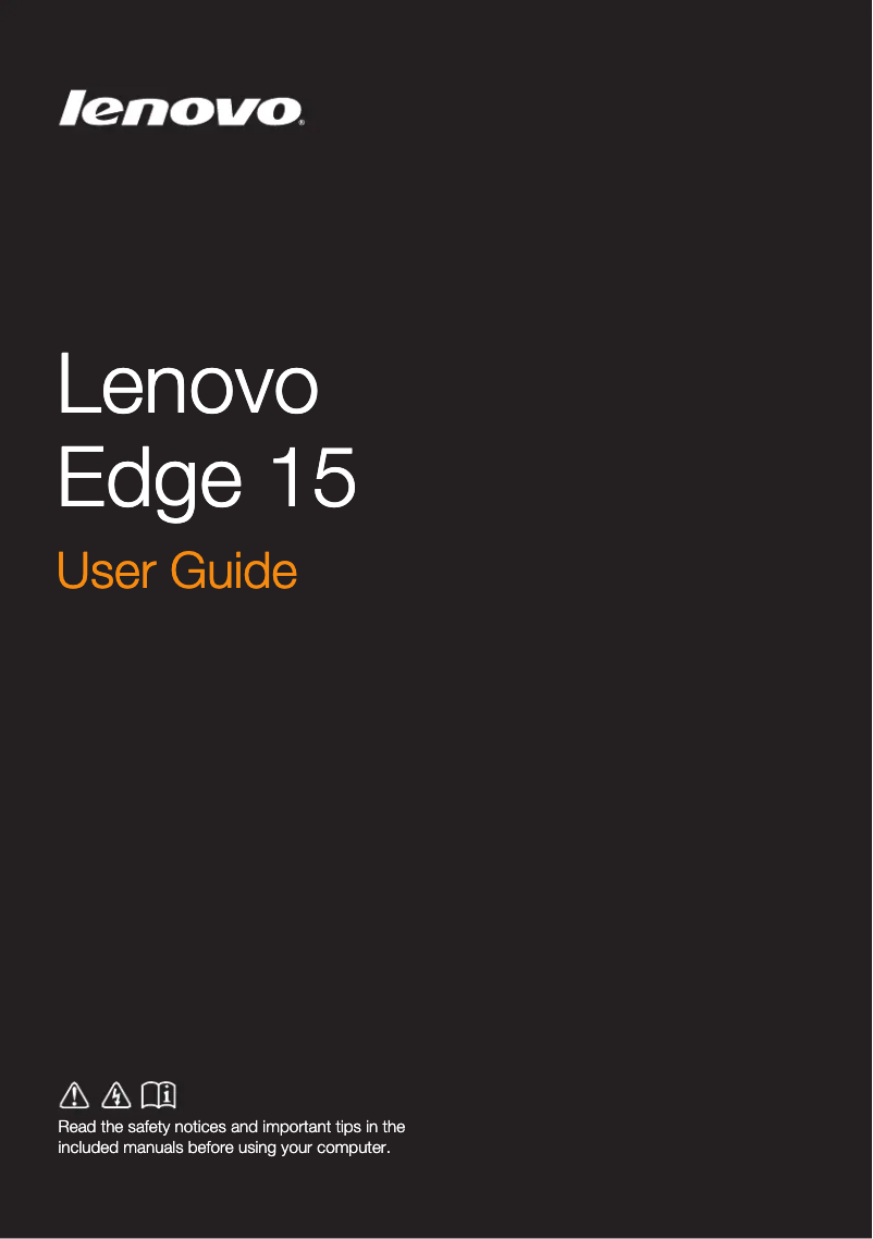 Page 1 de la notice Manuel utilisateur Lenovo IdeaPad Edge 15