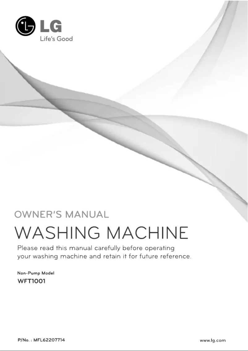 Page 1 de la notice Manuel utilisateur LG WFT1001