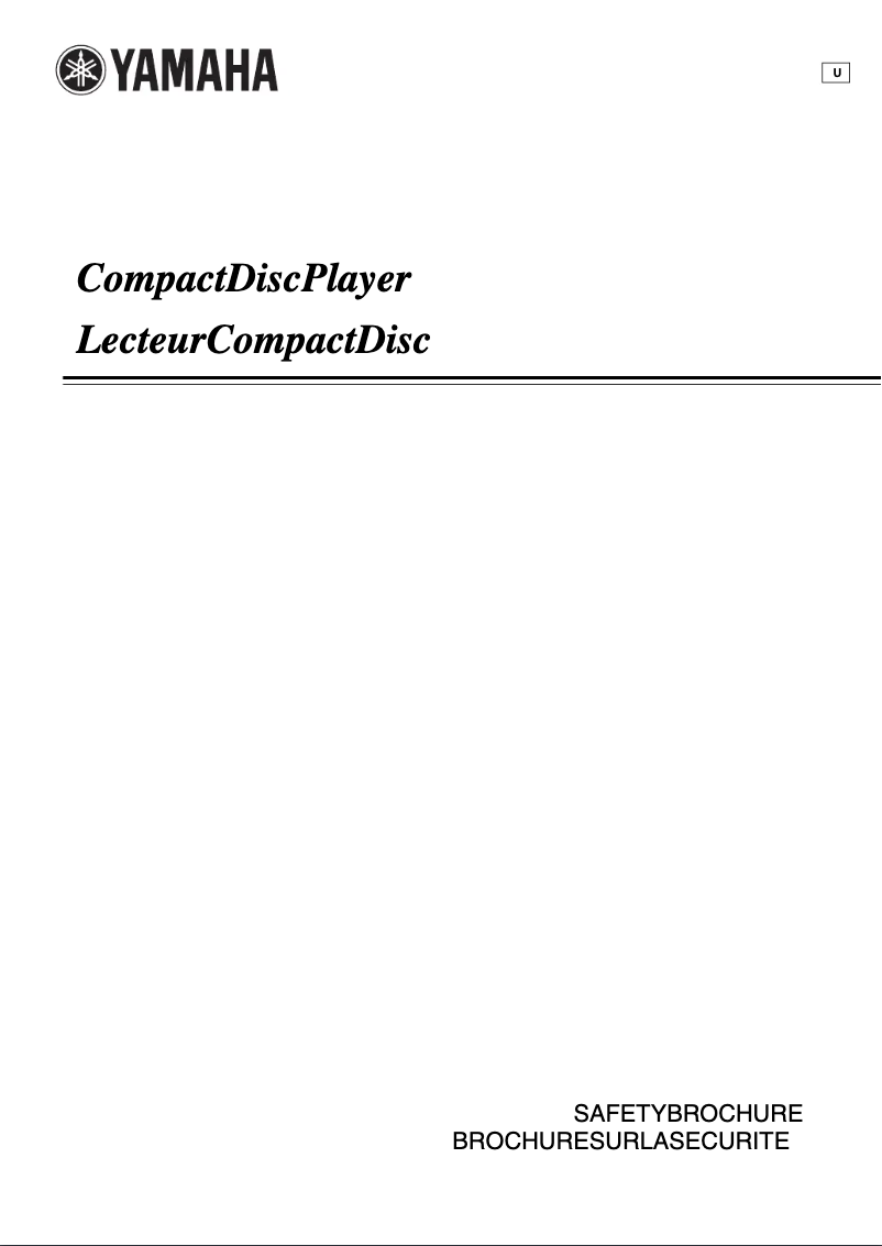 Page 1 de la notice Instructions de sécurité Yamaha CD-S2100