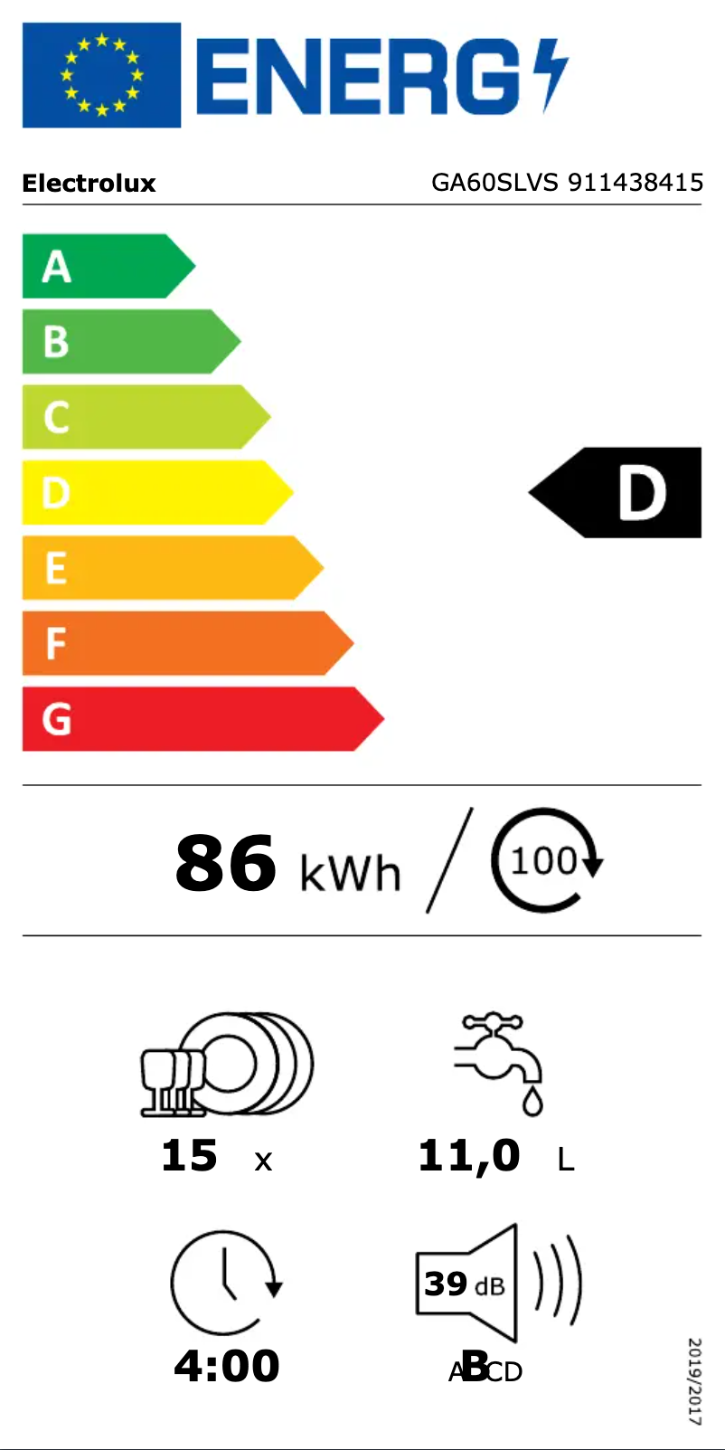 Image de la première page du manuel de l'appareil GA60SLVS