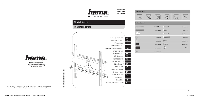 Page n°1 - Manuel utilisateur Hama 00116224