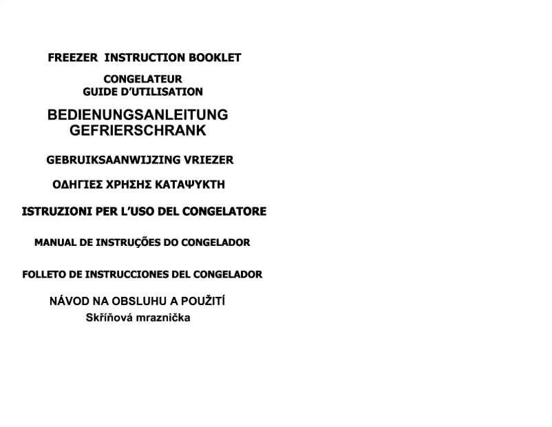 Page n°1 - Manuel utilisateur Candy CFU 125