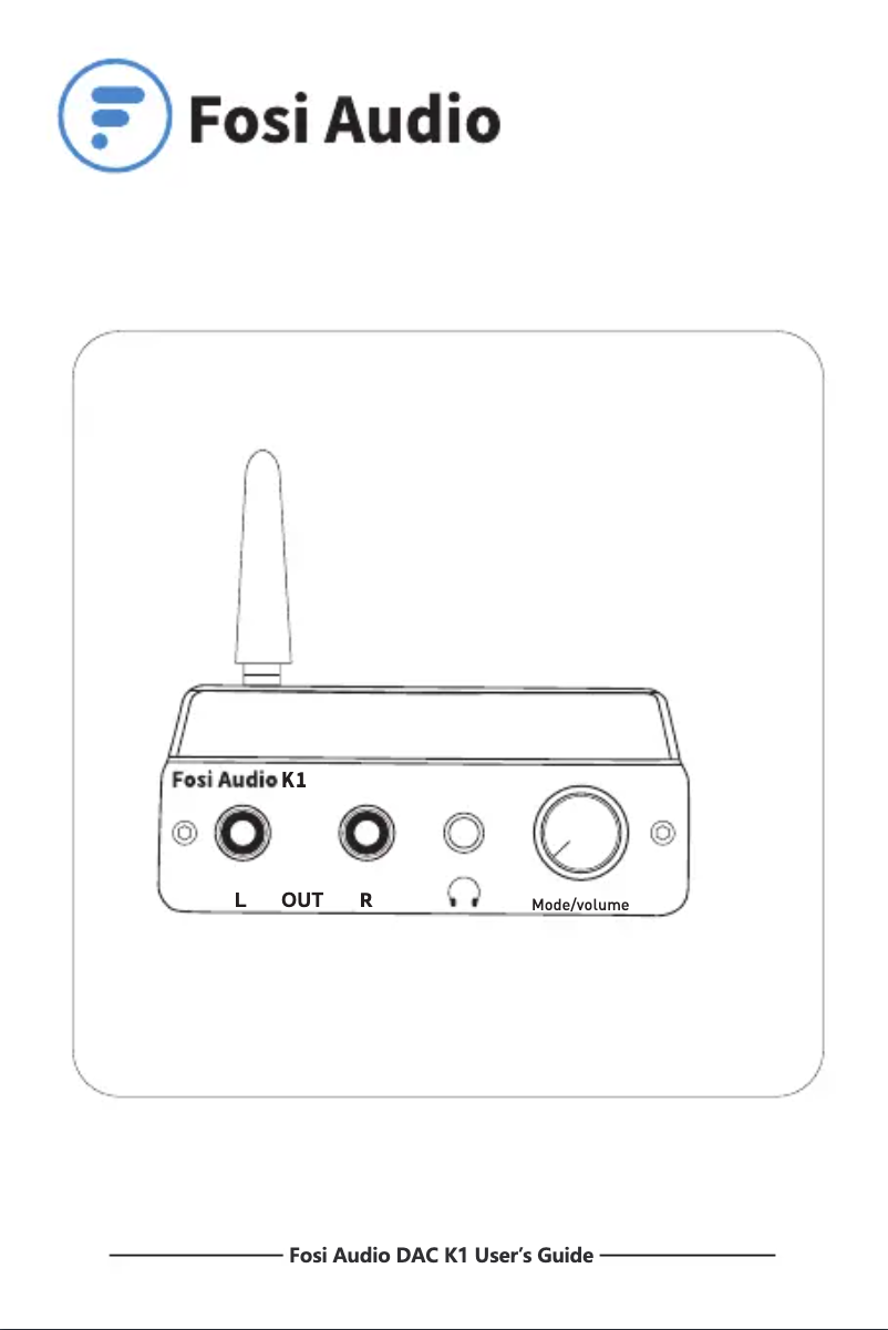 Página 1 del manual Manual de usuario Fosi Audio K1