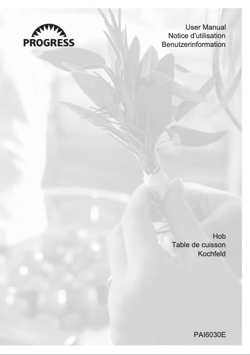 Page n°1 - Manuel utilisateur Progress PAI6030E