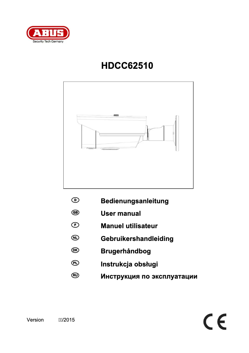 Page 1 de la notice Manuel utilisateur Abus HDCC62510