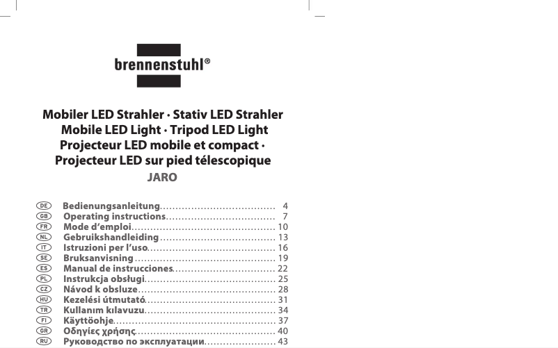 Image de la première page du manuel de l'appareil Jaro