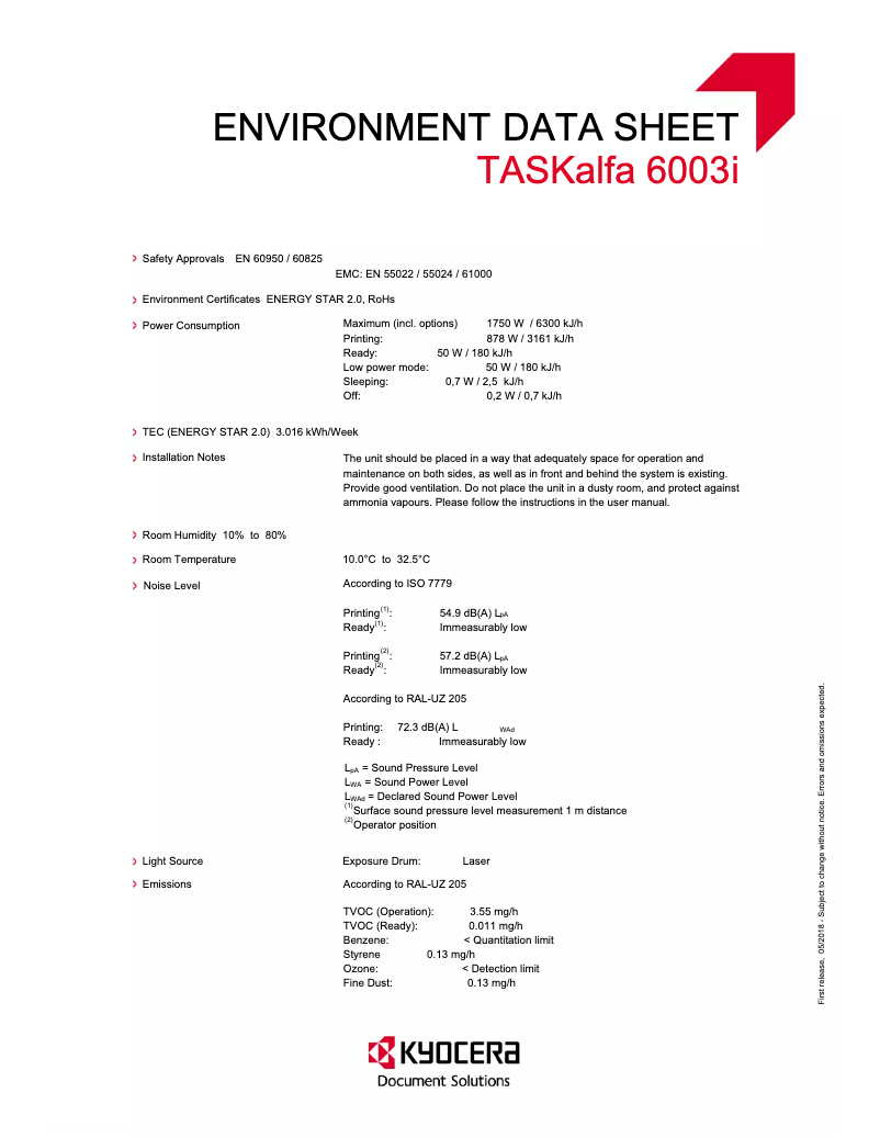 Image de la première page du manuel de l'appareil TASKalfa 6003i