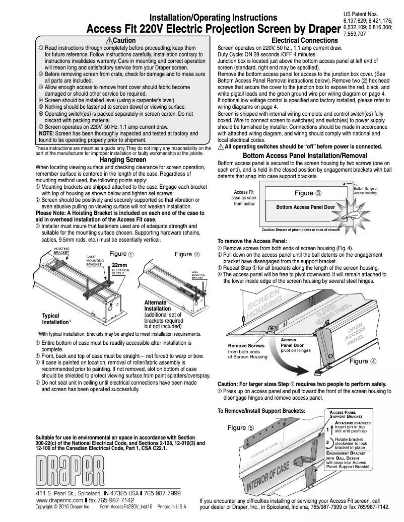 Page 1 de la notice Manuel utilisateur Draper Access FIT E