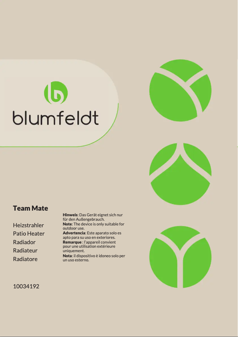 Page 1 de la notice Manuel utilisateur Blumfeldt Team Mate