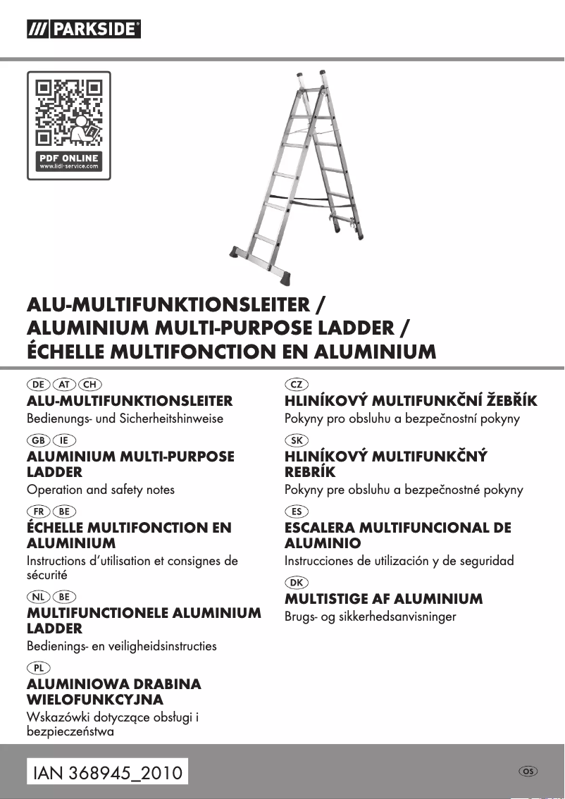 Page 1 de la notice Manuel utilisateur Parkside HG01091