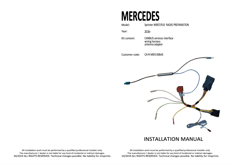 Página 1 del manual Manual de usuario Pioneer CA-R-MER.006AE