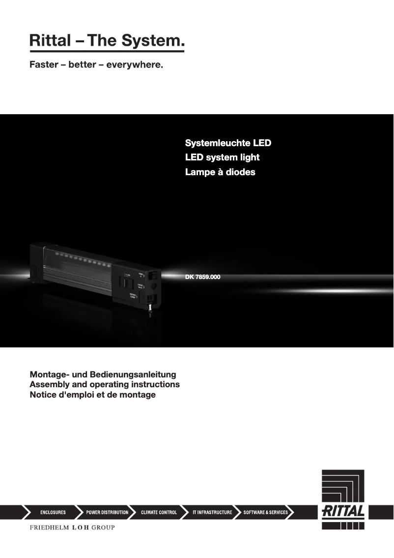 Page n°1 - Manuel utilisateur Rittal DK 7859.000