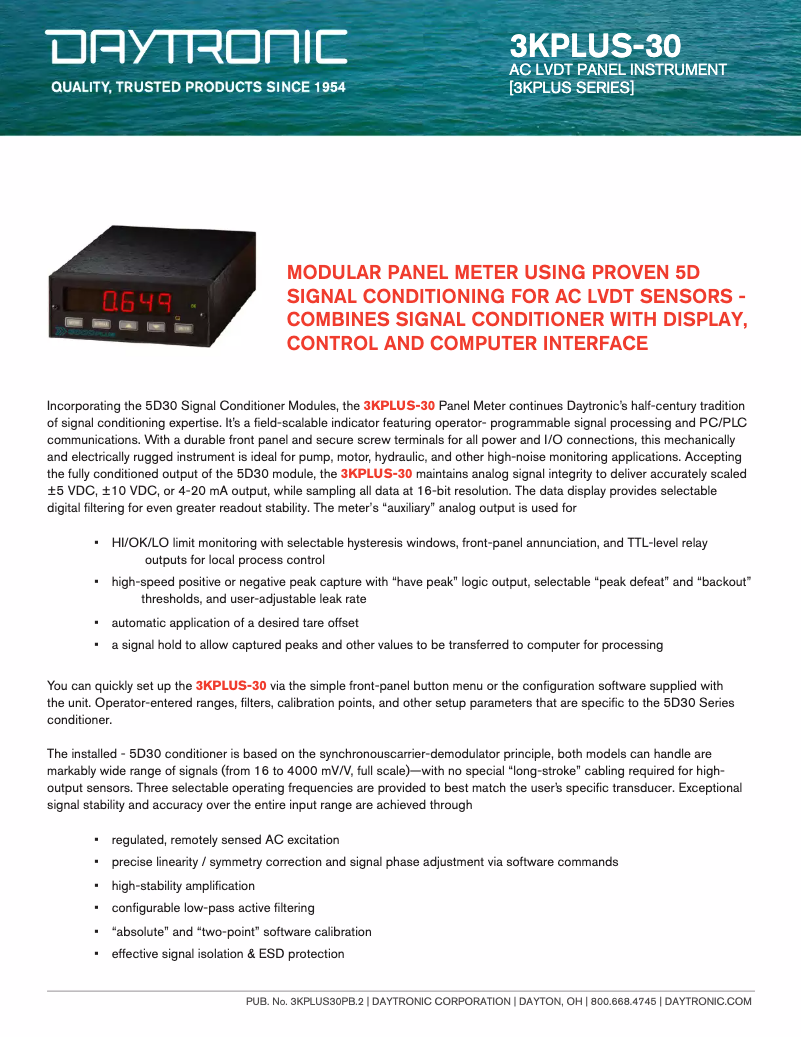 Image de la première page du manuel de l'appareil 3KPLUS-30