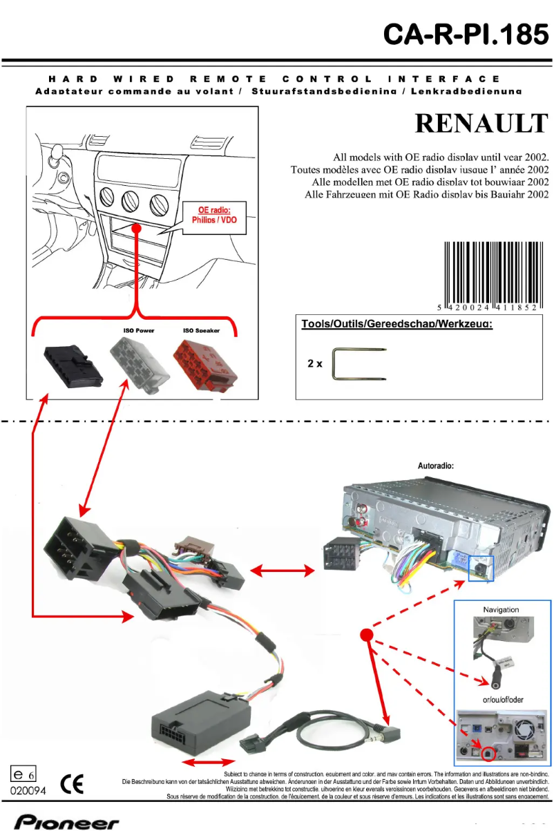 Image de la première page du manuel de l'appareil CA-R-PI.185