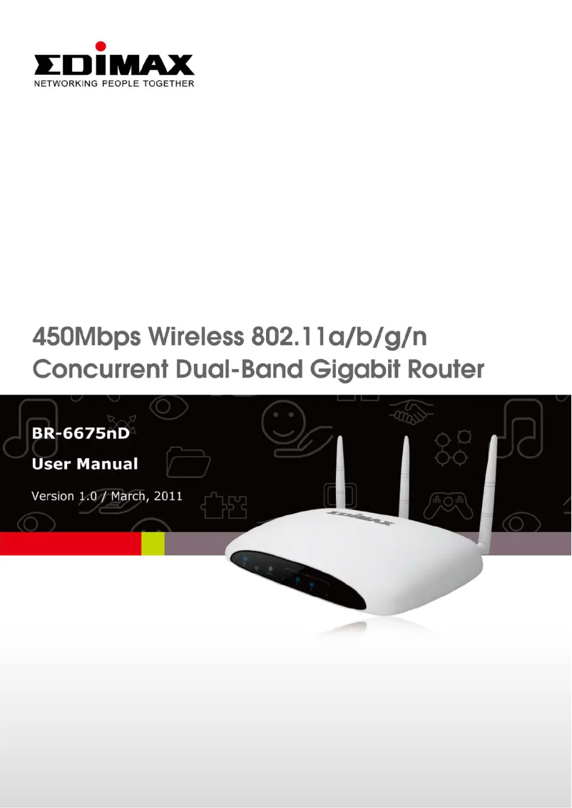 Page 1 de la notice Manuel utilisateur Edimax BR-6675nD