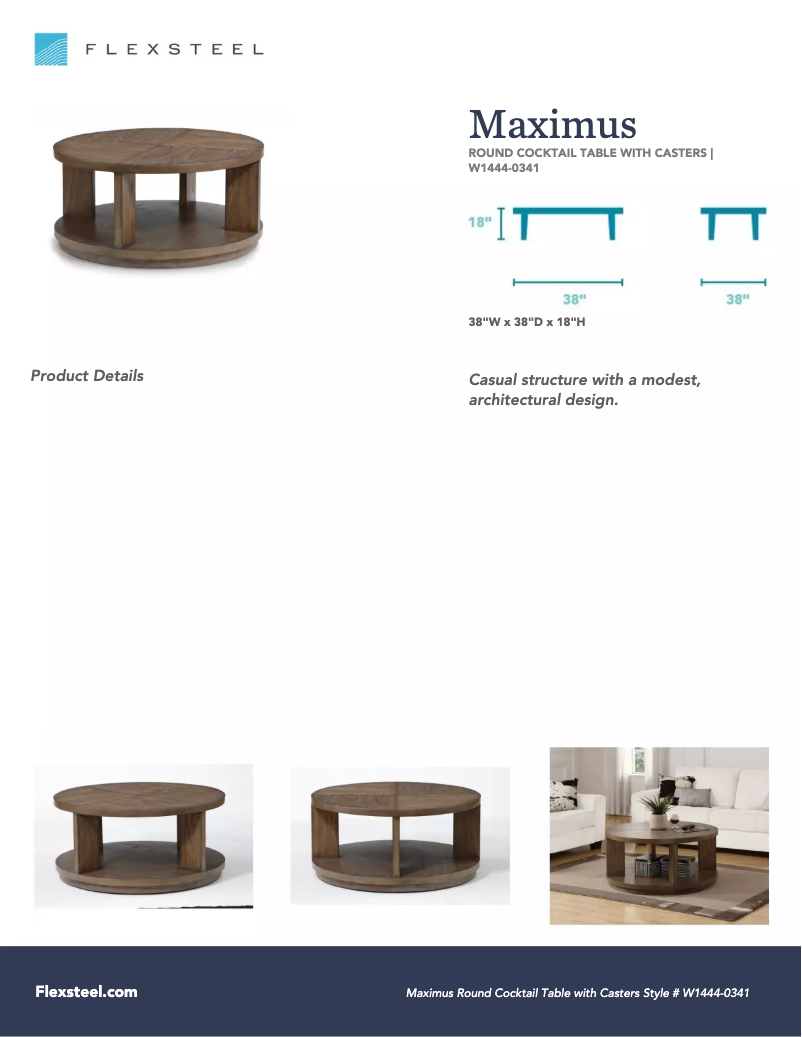 Page 1 de la notice Manuel utilisateur Flexsteel Maximus W1444-0341