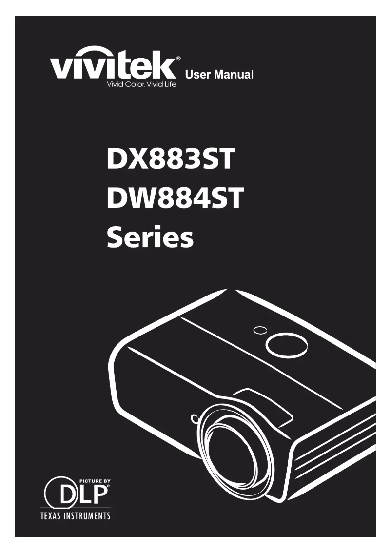 Page 1 de la notice Manuel utilisateur Vivitek DW884ST