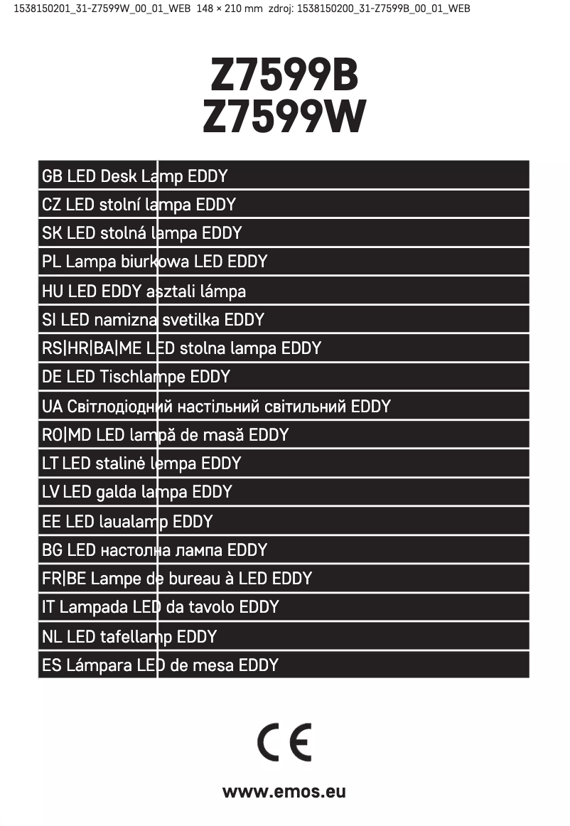 Page n°1 - Manuel utilisateur Emos Z7599W