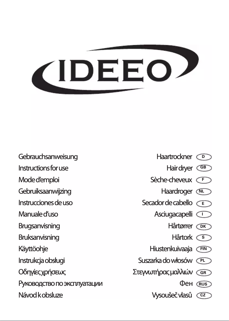 Page n°1 - Manuel utilisateur Ideeo HT 0961