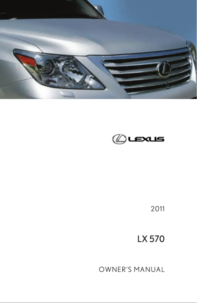 Page 1 de la notice Manuel utilisateur Lexus LX 570 (2011)