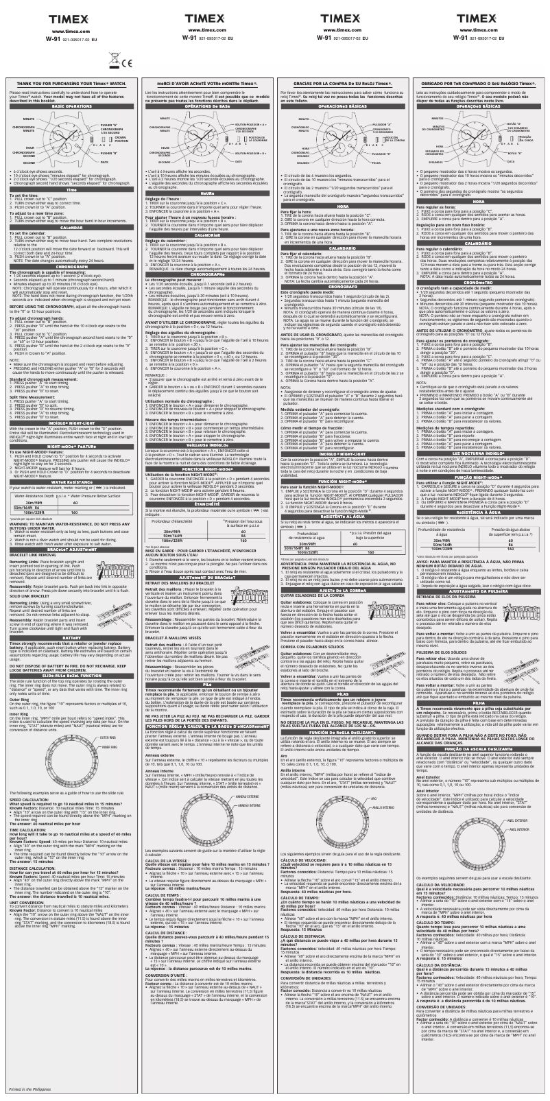 Page 1 de la notice Manuel utilisateur Timex Weekender TWG016000JT