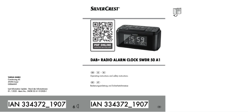 Page 1 de la notice Manuel utilisateur SilverCrest SWDR 50 A1