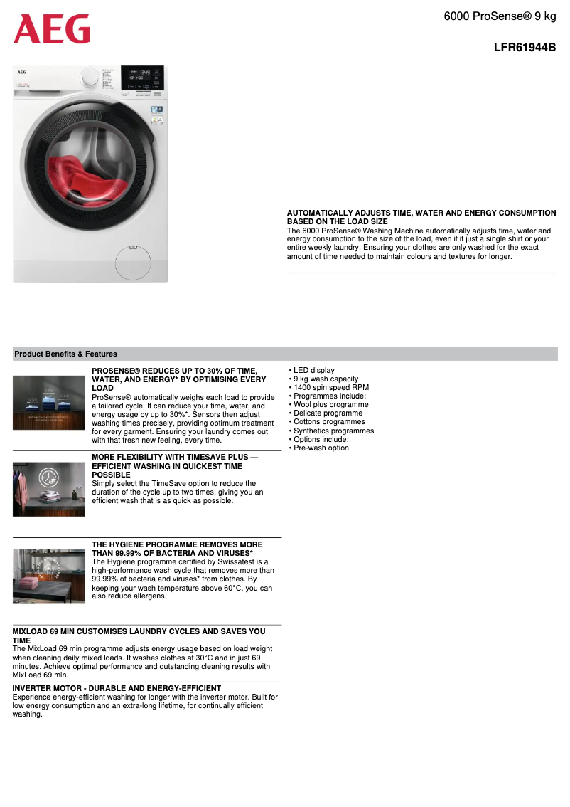 Image de la première page du manuel de l'appareil LFR61944B