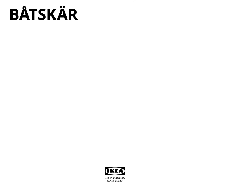 Page 1 de la notice Manuel utilisateur Ikea BÅTSKÄR 805.533.70