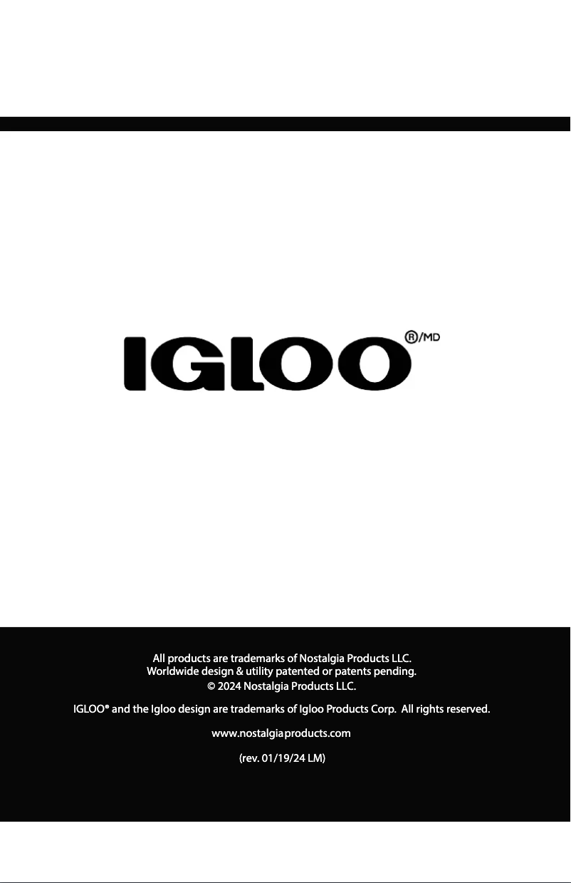 Page 1 de la notice Manuel utilisateur Igloo IWCBL352CHBKS