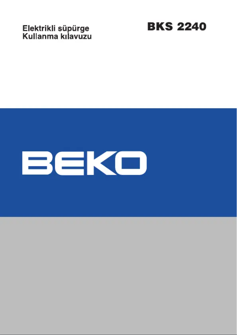 Page 1 de la notice Manuel utilisateur Beko BKS 2240