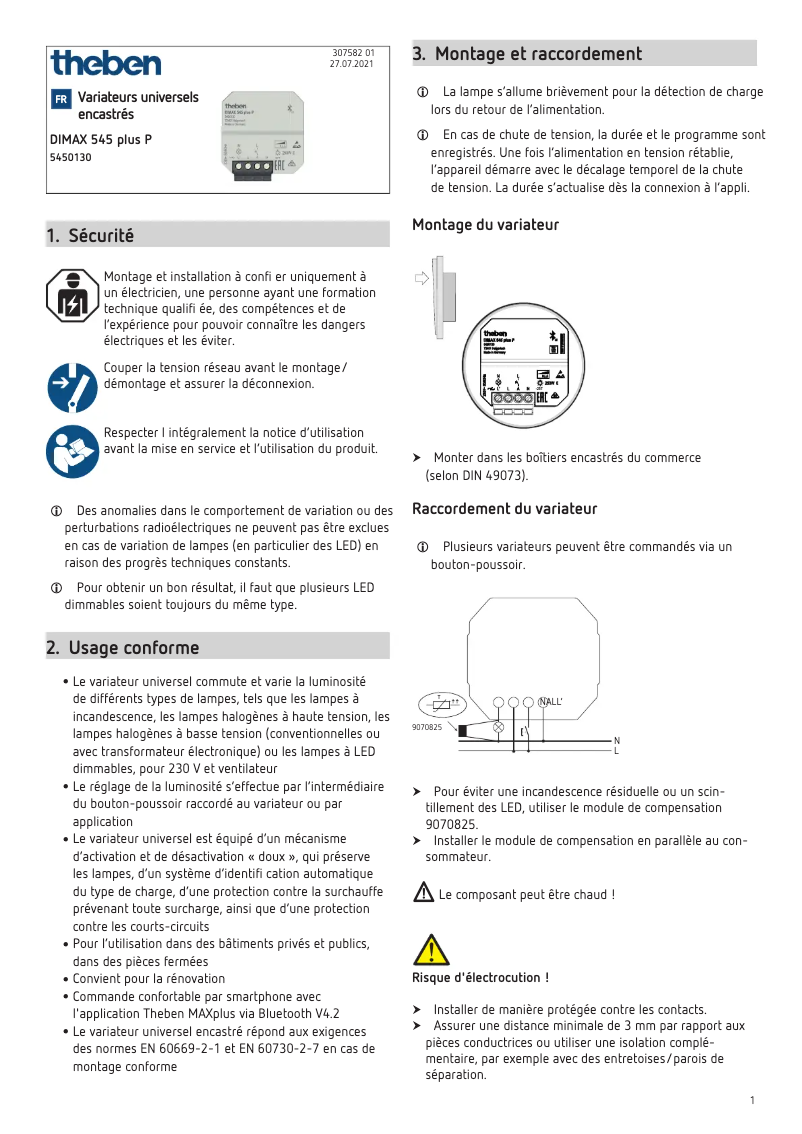 Image de la première page du manuel de l'appareil DIMAX 545 plus P
