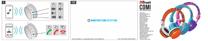 Image de la première page du manuel de l'appareil Comi Bluetooth