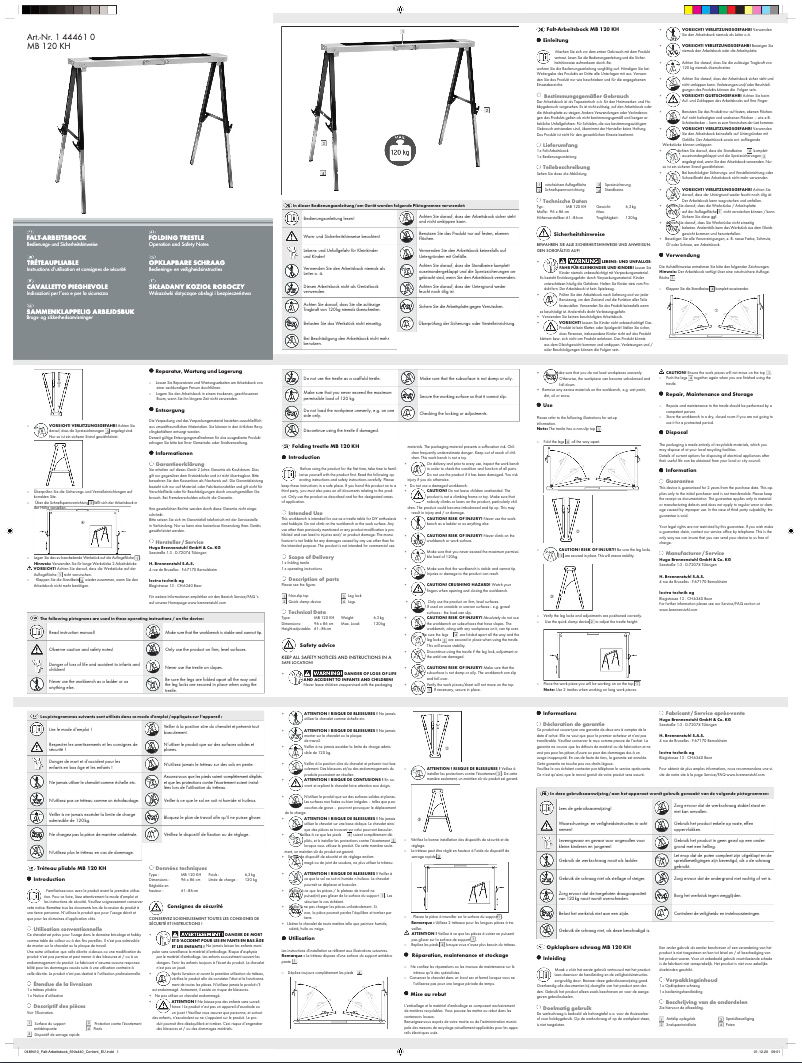Image de la première page du manuel de l'appareil MB 120 KH