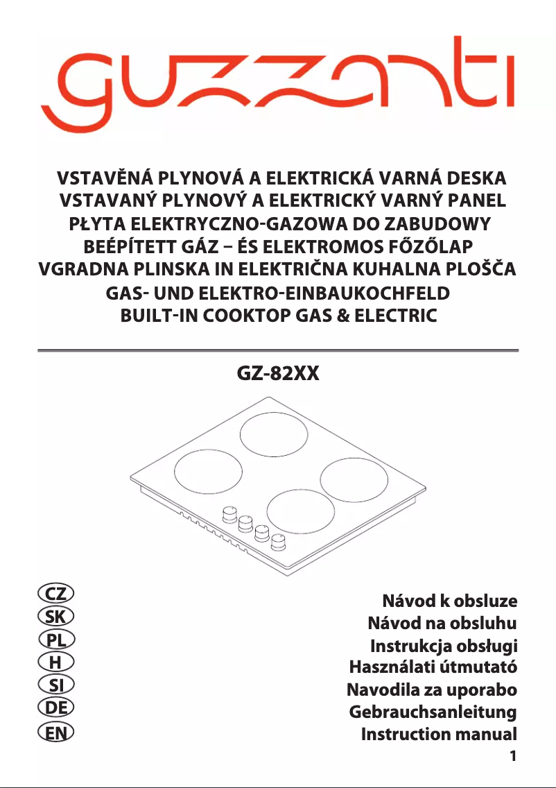 Imagen de la primera página del manual del dispositivo GZ-8204