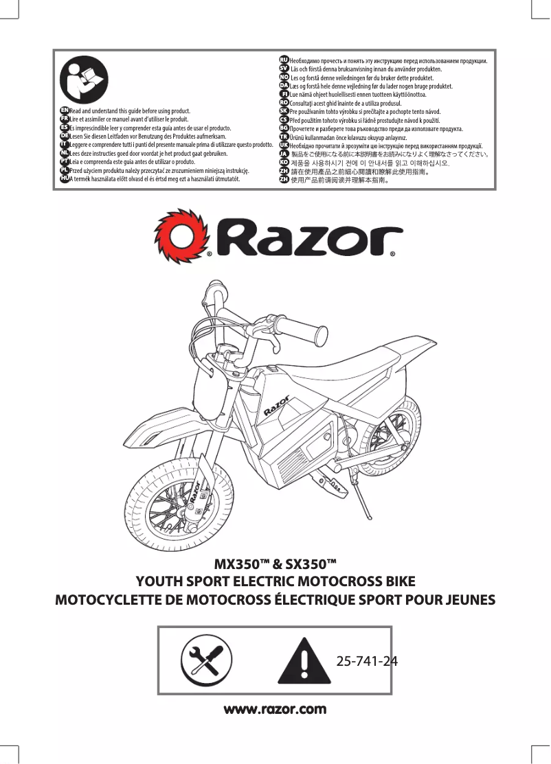 Page 1 de la notice Manuel utilisateur Razor Dirt Rocket McGrath SX350