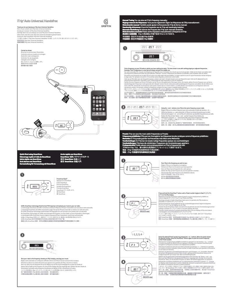 Page n°1 - Manuel utilisateur Griffin iTrip Auto HandsFree
