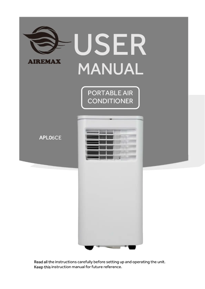 Page n°1 - Manuel utilisateur AireMax APL06CE