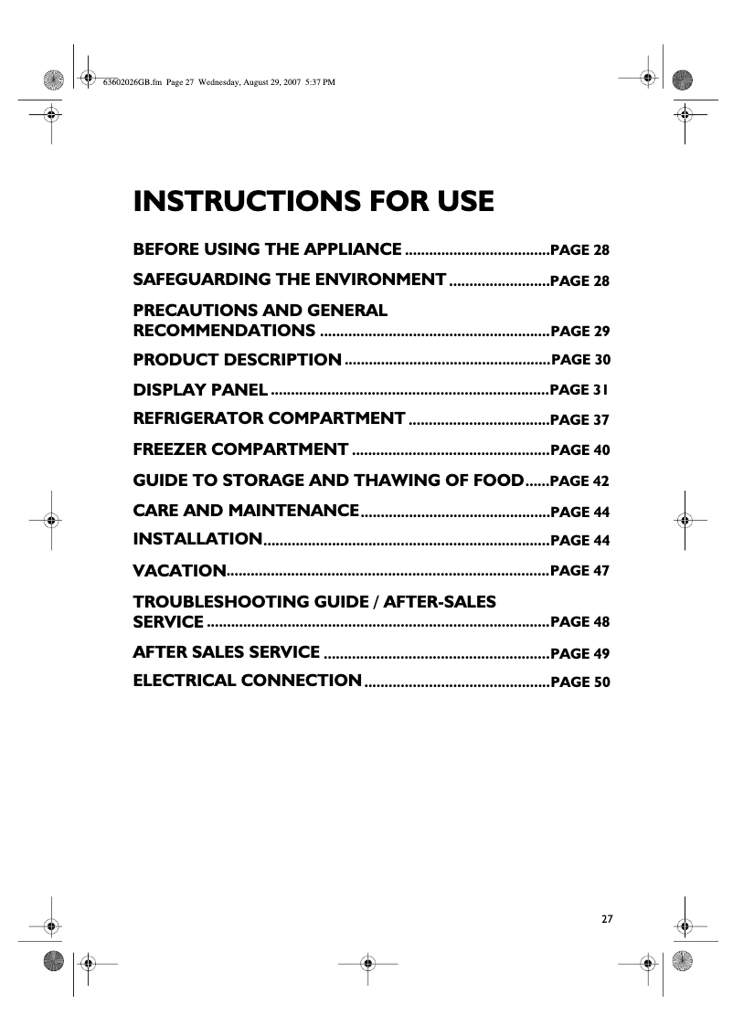 Image de la première page du manuel de l'appareil ARC 4360 IX