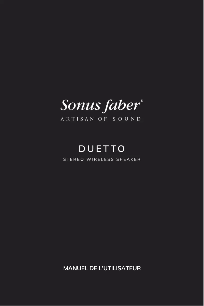 Página 1 del manual Manual de usuario Sonus Faber DUETTO