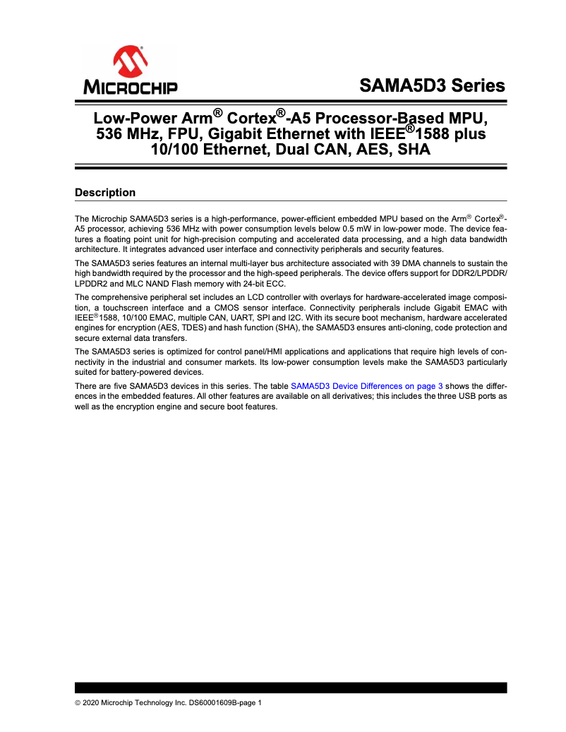 Página 1 del manual Manual de usuario Microchip ATSAMA5D34