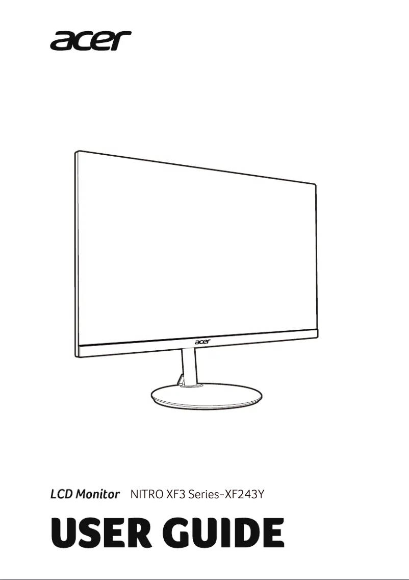 Página 1 del manual Guía de inicio rápido Acer XF243YS