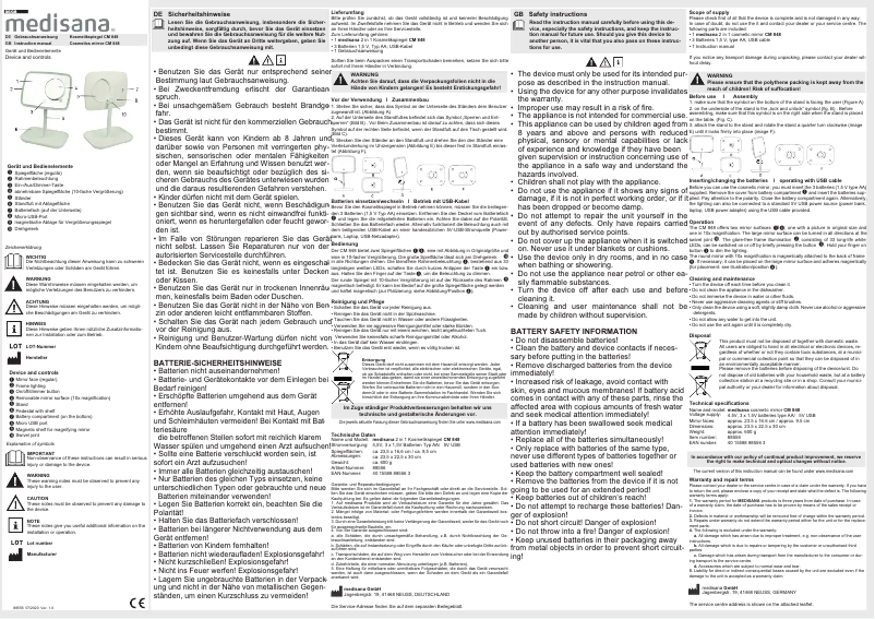 Image de la première page du manuel de l'appareil CM 848