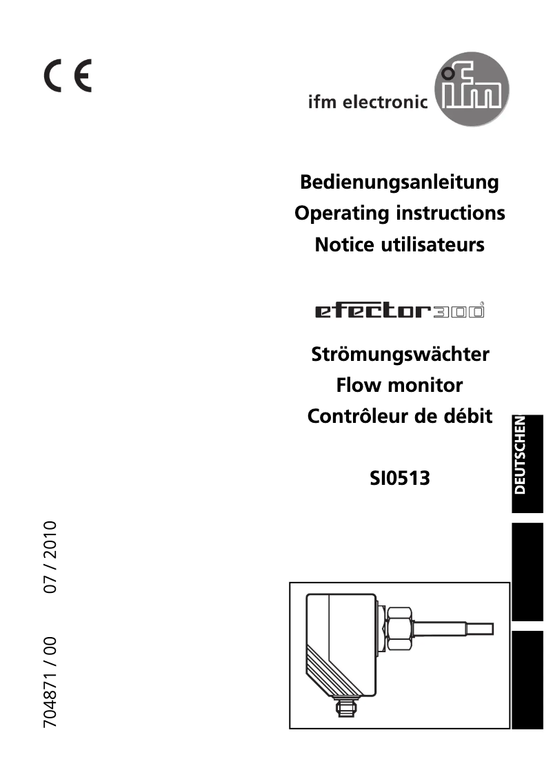 Page 1 de la notice Manuel utilisateur IFM SI0513