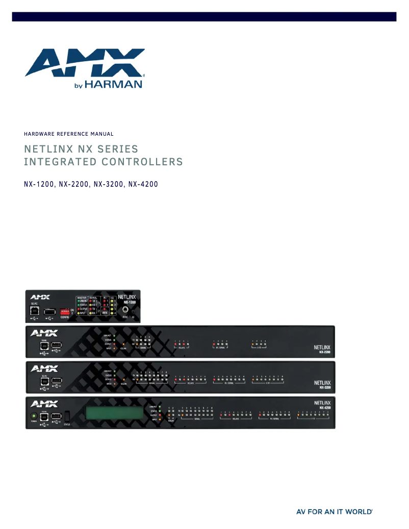 Page n°1 - Mode d'emploi AMX NetLinx NX-4200