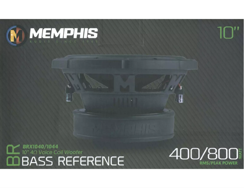 Page 1 de la notice Manuel utilisateur Memphis Audio BRX1044