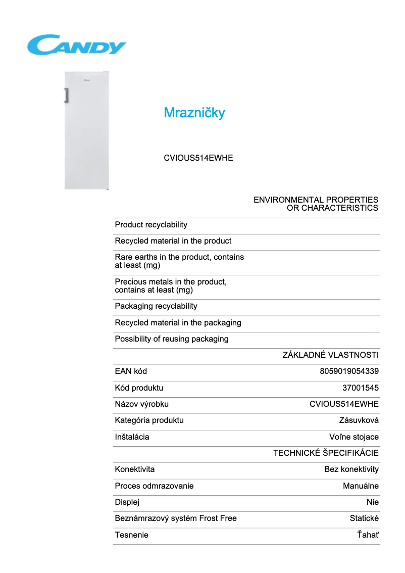 Image de la première page du manuel de l'appareil CVIOUS514EWHE