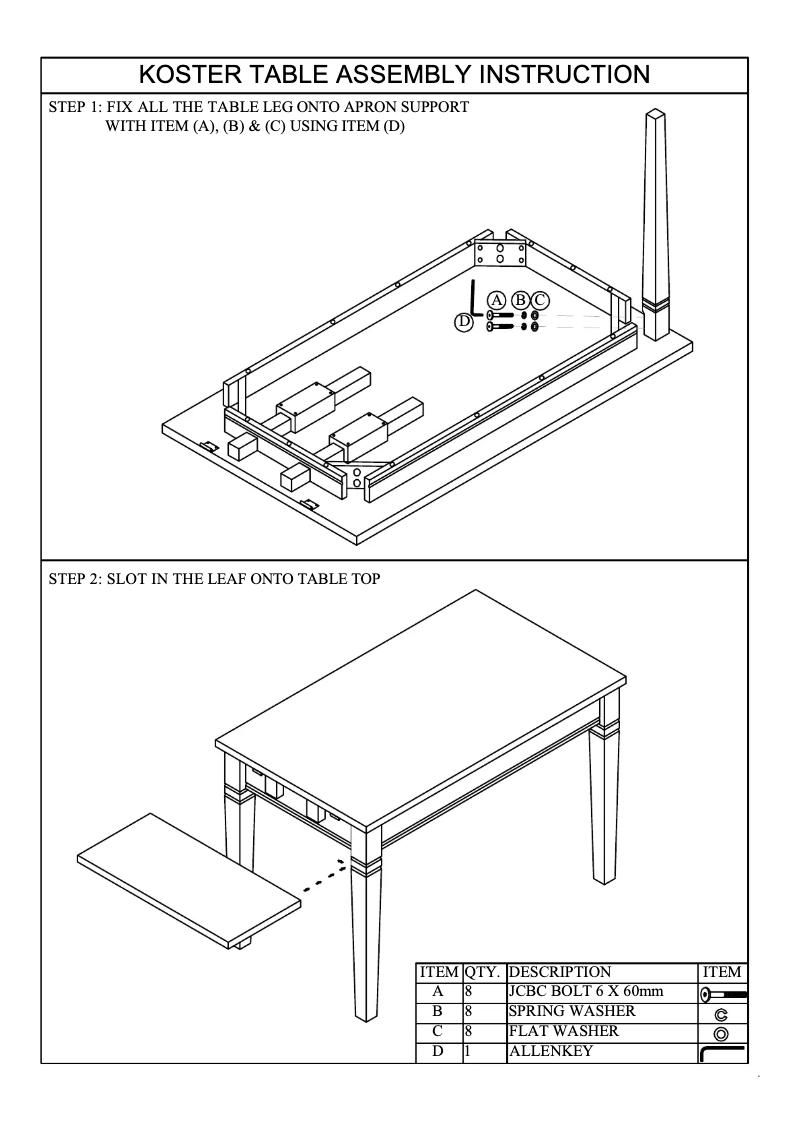 Page 1 de la notice Manuel utilisateur Talgø Koster (120x80)