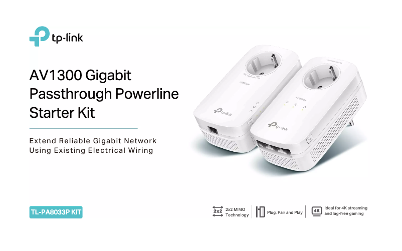 Page 1 de la notice Fiche technique TP-Link TL-PA8033P