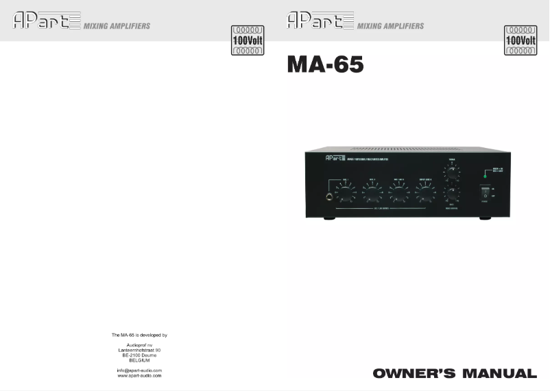 Página 1 del manual Manual de usuario APart MA65