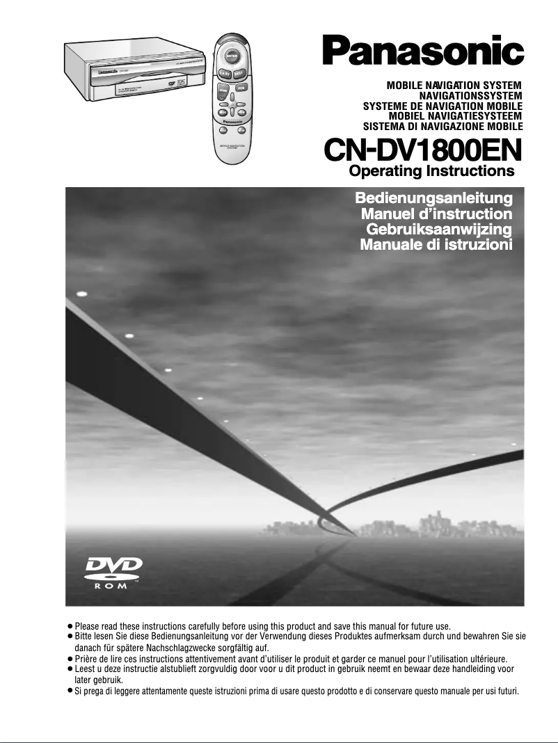Page 1 de la notice Manuel utilisateur Panasonic CN-DV1800EN